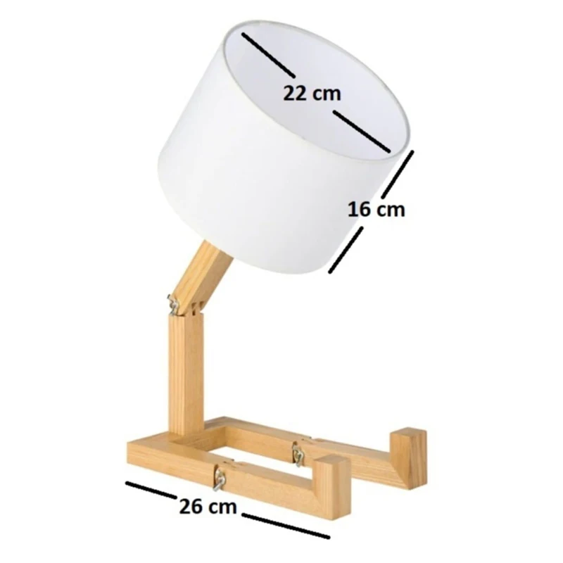 

Wooden Man Table Lamp Nordic Model Lampshade Bookshelf Night Light