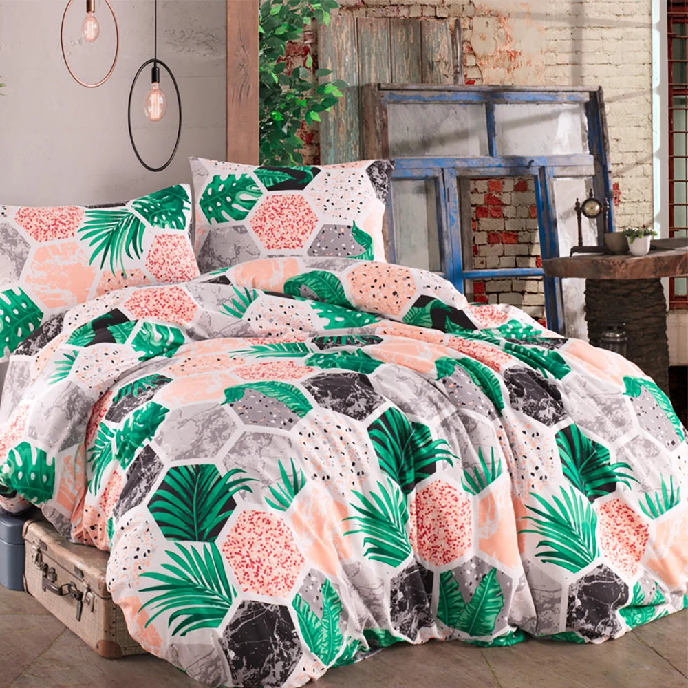 Роскошное постельное белье Lady Moda Hawai хлопковый комплект постельного белья Ranforce