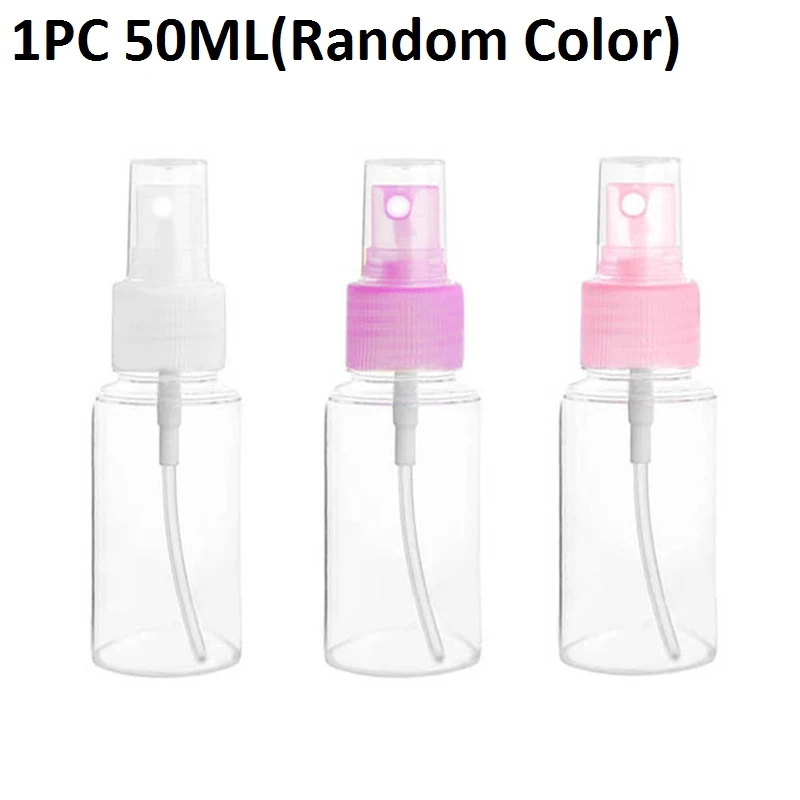 1PC Plastic 50ML 1 шт. 30/50/100 мл Алюминиевая Заправляемый спрей бутылки пустые бутылки для путешествий насос косметическая упаковка пустой атомайзер, упаковка для инструментов - Цвет: 1PC Plastic 50ML