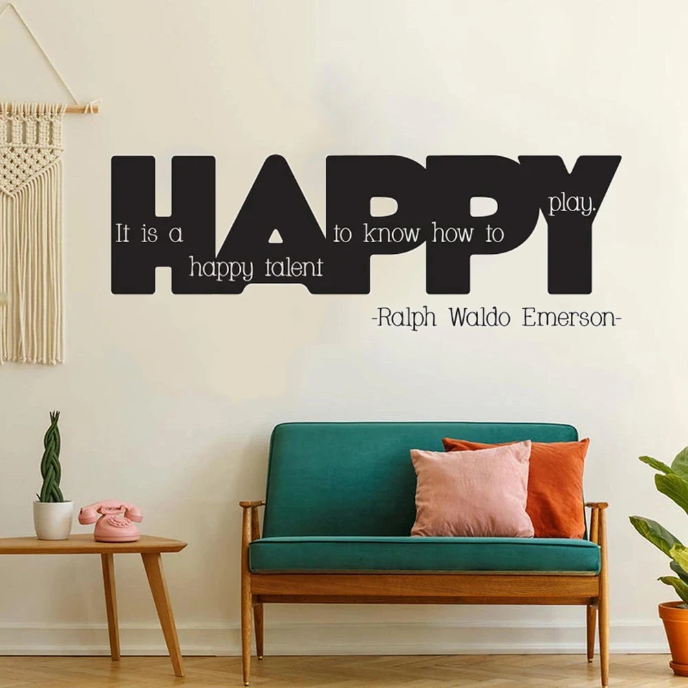

It Is A Happy Talent To Know How To Play Quotes Wall Decals For Kids Children Rooms Decor Murals Vinyl Stickers Poster HJ1034