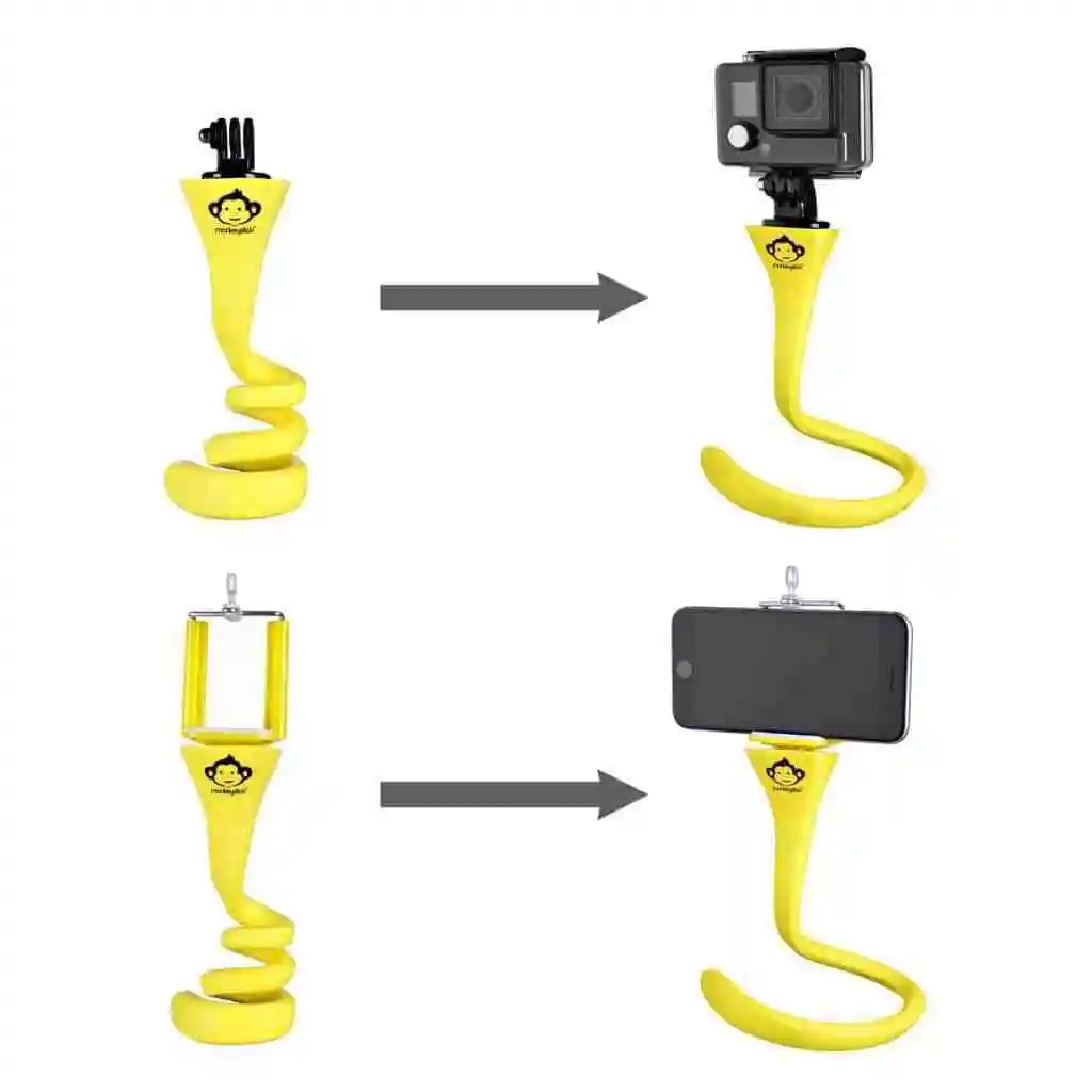 Гибкий монопод для селфи монопод беспроводной Bluetooth тренога с затвором monkeystick держатель для GoPro камера для iPhone телефон автомобильный велосипед