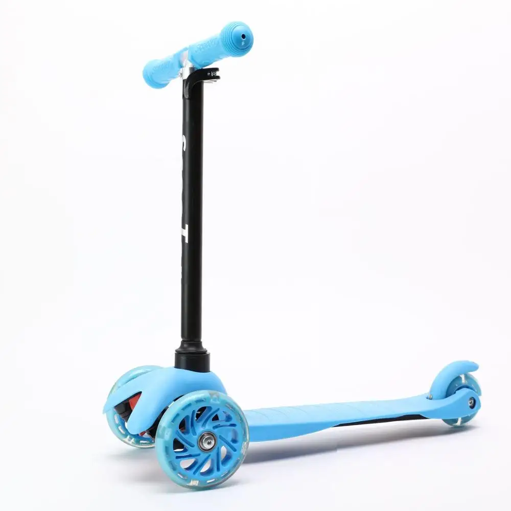 Самокат детский 3 х колесный Scooter 038 однотонный светящиеся колеса с 1 5 лет нагрузка