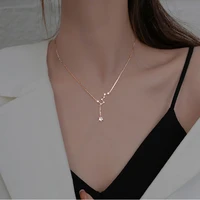 exquisite zircon stars flower necklace for women heart shape bow pendant clavicle chain choker girls wedding party jewelry gift