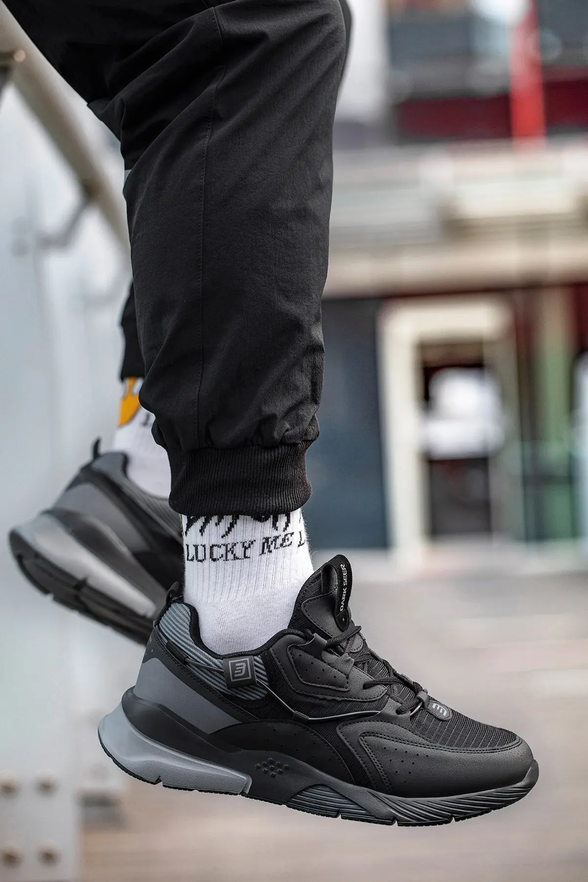 White Ice Men's Sneaker, New Men Ice Sports Sneakers, White Zaptillas Deporte Mujer Tracking Shoes, Black Smoked Men's Sneaker