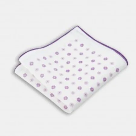 

Flower pattern purple linen handkerchief 67827555