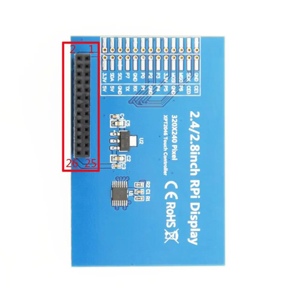 Модуль RPi TFT SPI с ЖК дисплеем 2 4 дюйма разрешение 320*240 серия сенсорной подсветкой