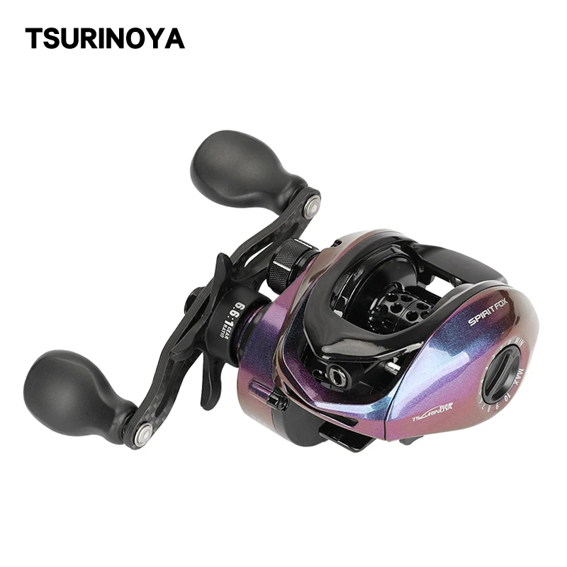 TSURINOYA SPIRIT FOX 150 Сверхлегкий длинный литье приманка Рыболовная катушка 6 кг Гладкий