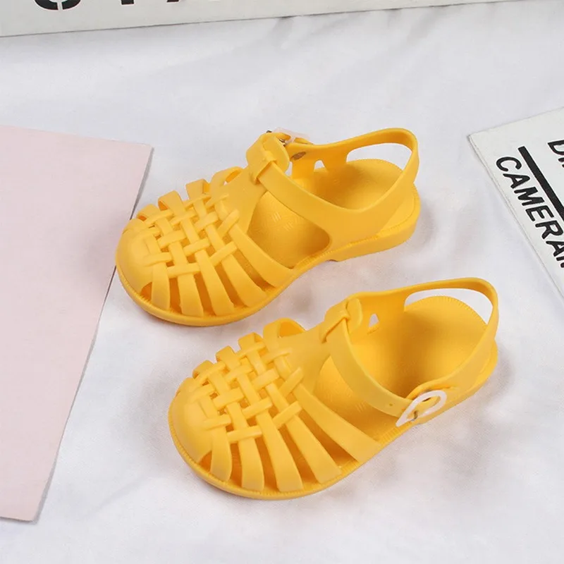 

Baby Gladiator Sandals Breathable Hollow Out Shoes Pvc Summer Kids Shoes 2021 Fashion Beach Children Sandals For Boys Girls