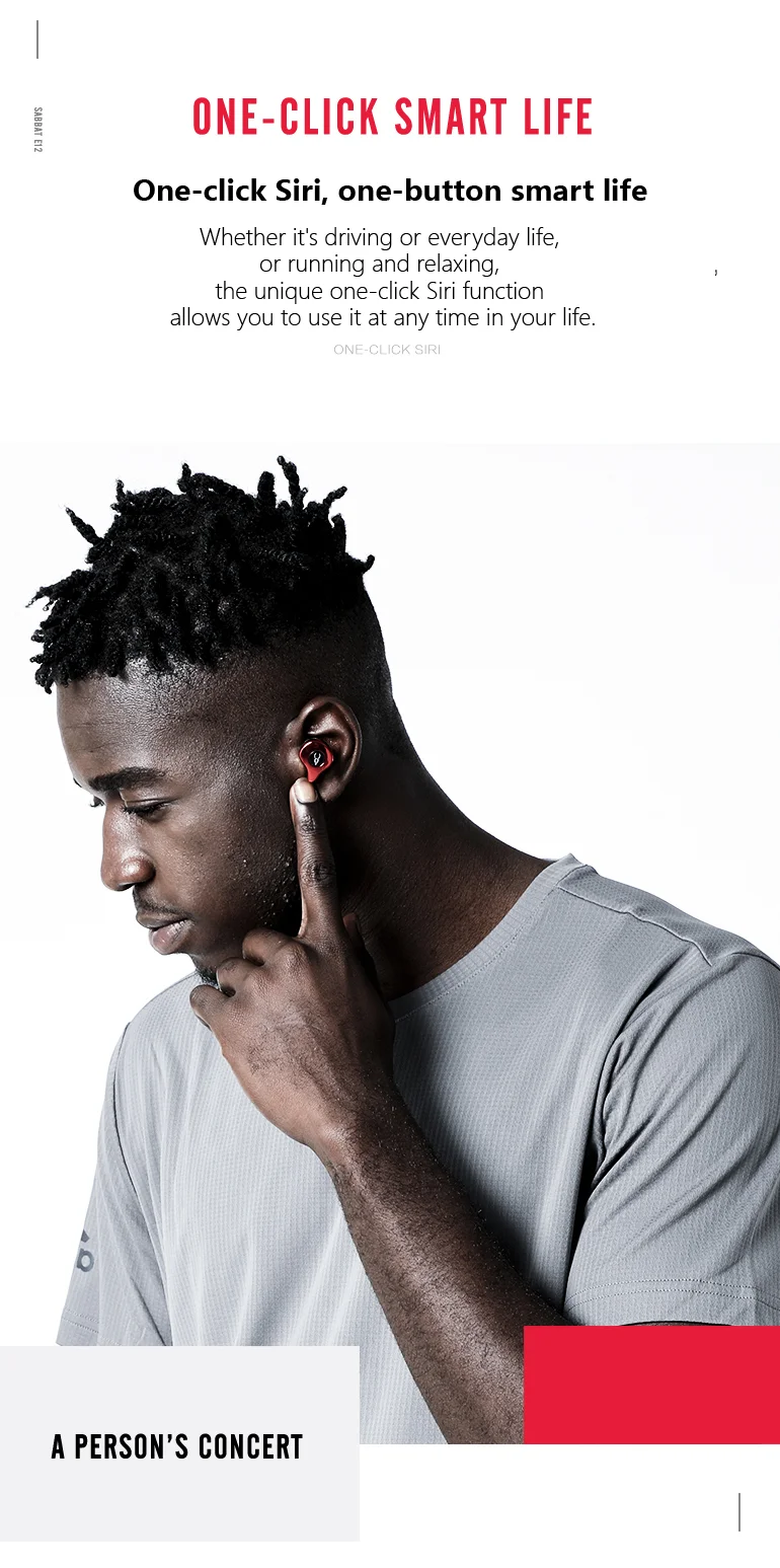 SABBAT E12 Ultra TWS беспроводные Bluetooth наушники спортивные Hi-Fi стерео наушники гарнитура с шумоподавителем с беспроводным зарядным устройством Qualcomm