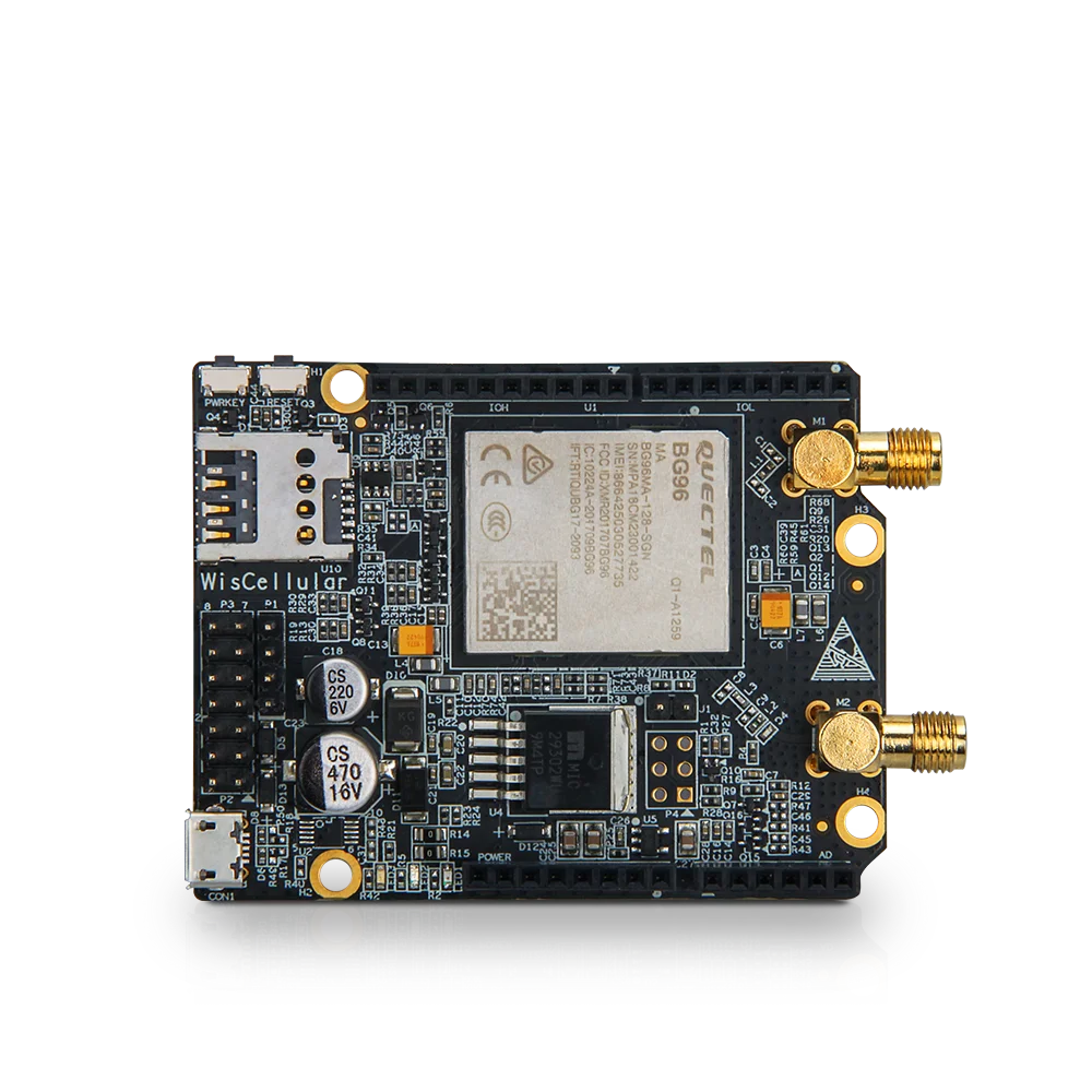 WisDuino Cellular | RAK2011 BG96 Shield cellular standard: 2G/EGPRS 4G/LTE Cat M1(eMTC) NB1(NB IoT) RAKwireless|Запасные части|