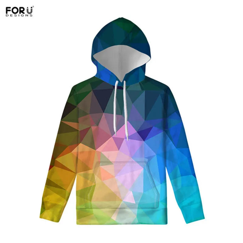 FORUDESIGNS/Цветные Блоки, Осень-зима, 3D толстовки для мужчин/женщин, толстовки с капюшоном, с принтом, с капюшоном, топы, спортивные костюмы, куртка - Цвет: OD056Z72W