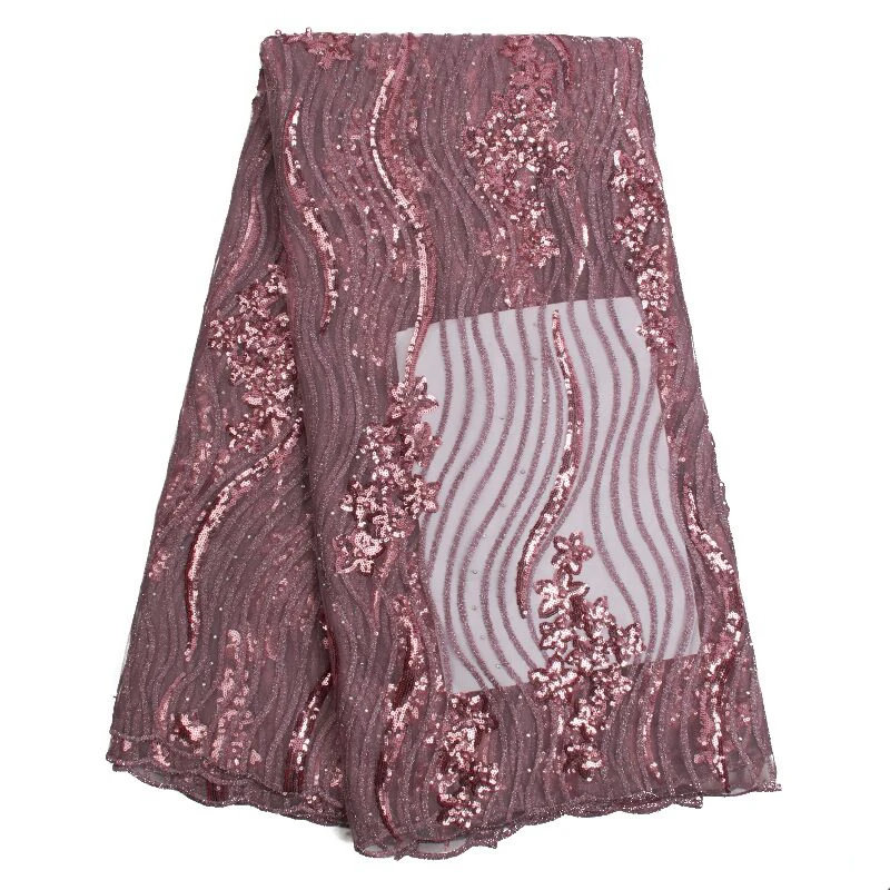 2019 French velvet Sequins Lace Fabric High Quality African Tulle Embroidery For Nigeria Party Dress | Аксессуары для одежды
