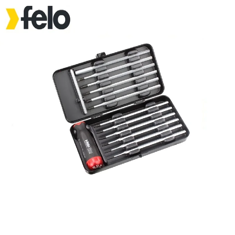 Felo Отвертка c регулировкой крутящего момента Серия Nm 3 0 5 4 с набором насадок 12 шт в