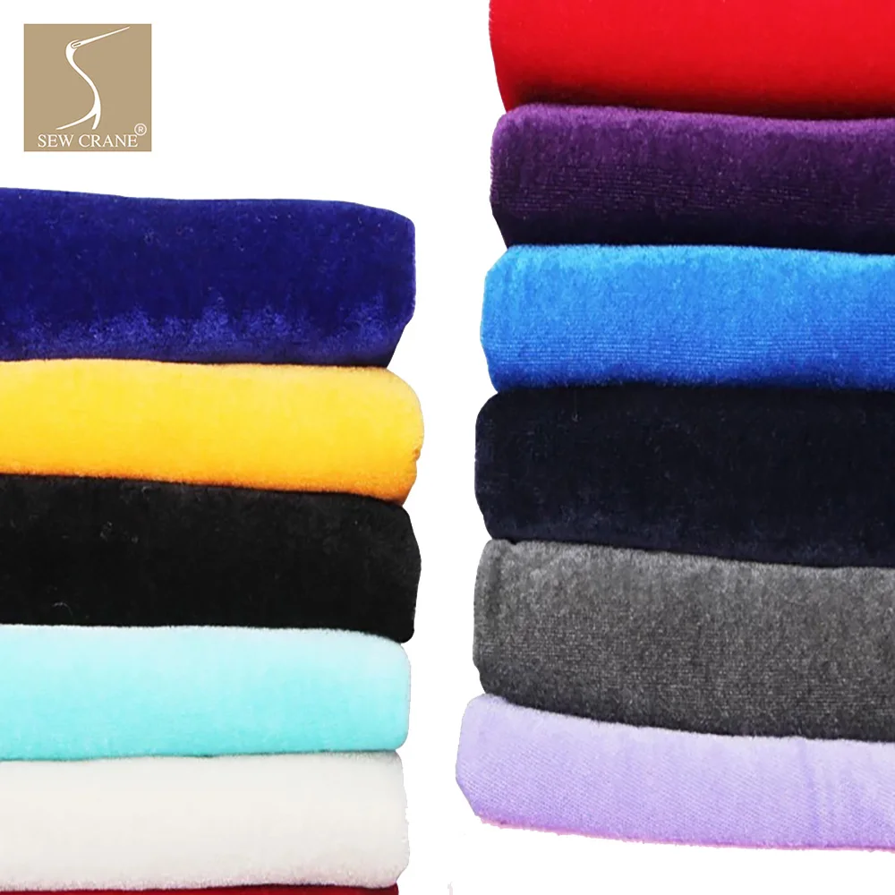 Бархатная обивка ткань платье одежда материал рукоделия однотонный фиолетовый