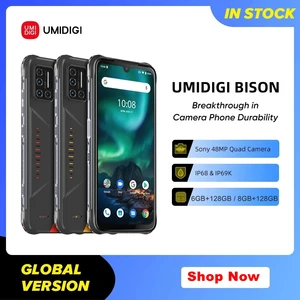umidigi bison ip68ip69k waterproof 6gb8gb128gbrugged phone 6 3 fhd display nfc android 10 smartphone free global shipping