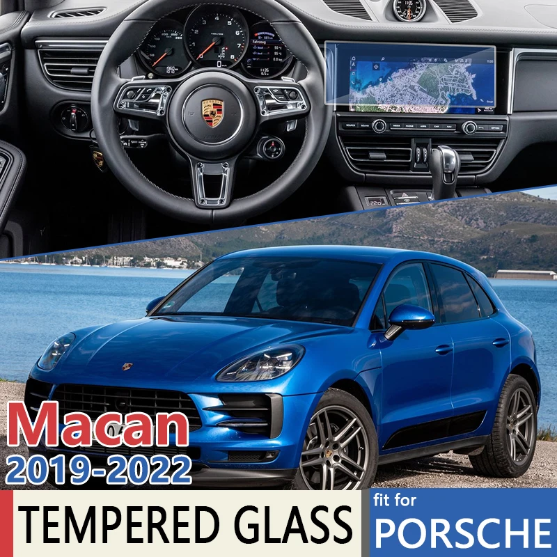 for Porsche Macan Update 2019~2022  Car Navigation GPS Ultra-Thin Film Touch Full Screen Protector Tempered Glass Accessories