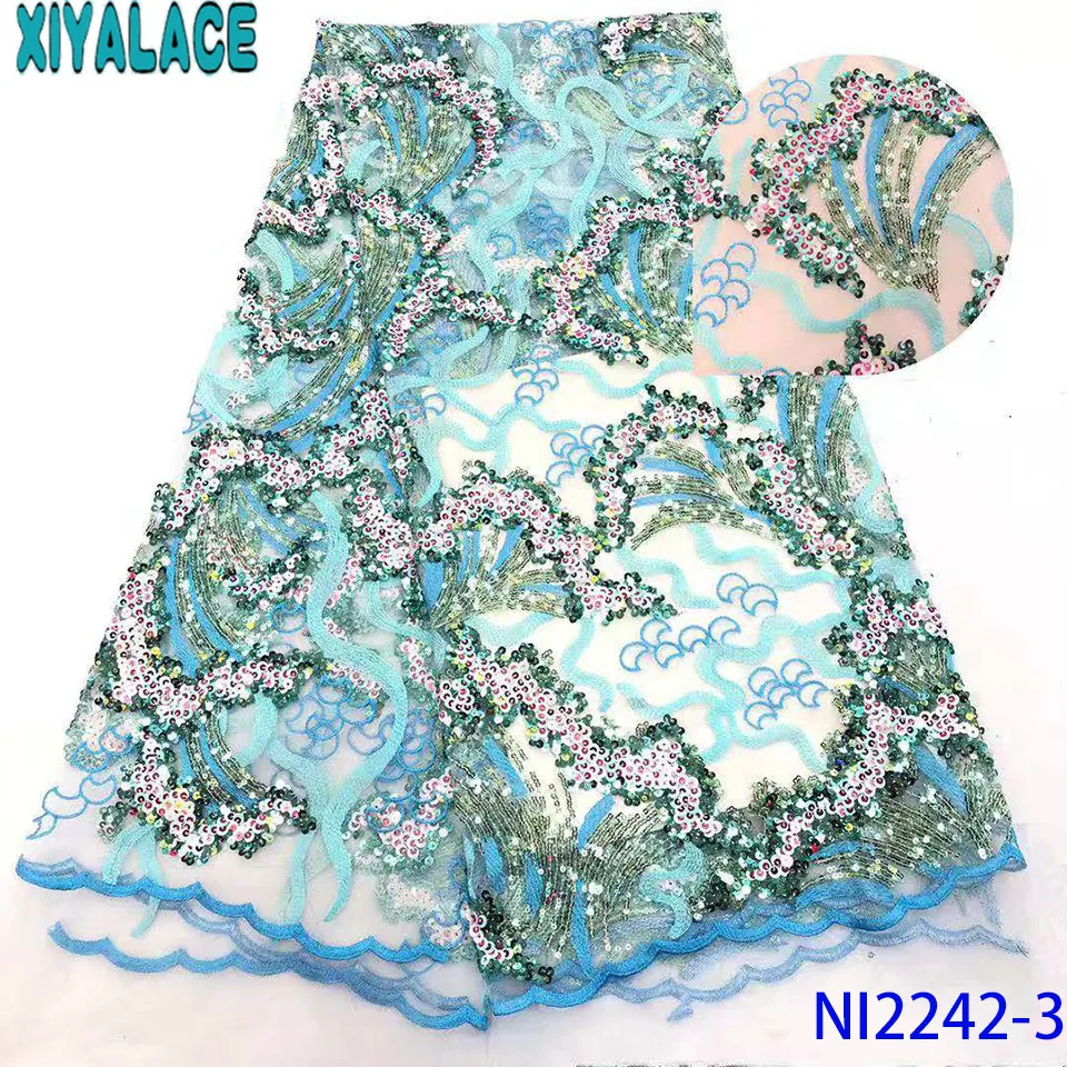 Новейшая кружевная ткань с блестками 2019 африканская кружево французская вышитая