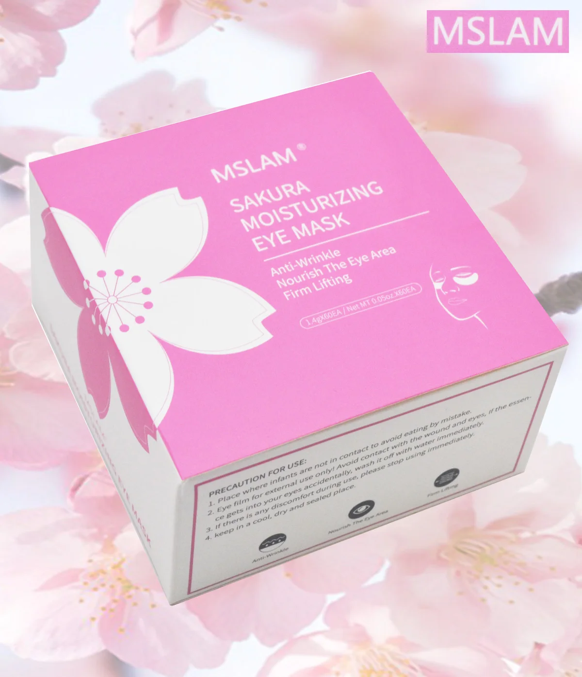 MSLAM Гидрогелевые Патчи с экстрактом Цветка Сакуры для Восстановления Sakura Moisturizing