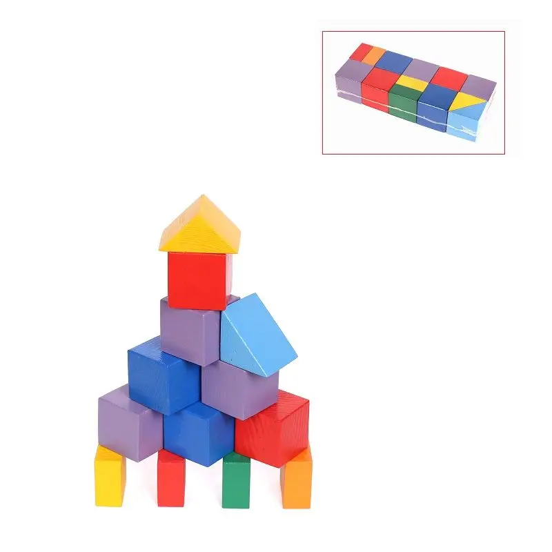 Деревянный конструктор 13 деталей окрашенный в пакете|Деревянные конструкторы| |