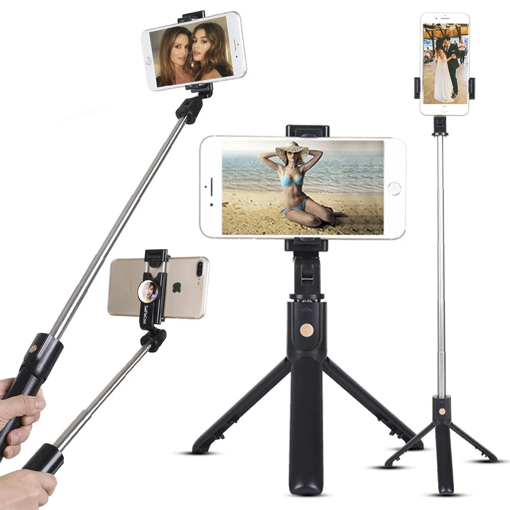 

2022New Flexible Tripod Extendable Travel Lightweight Stand Remote Control For Mobile Cell Phone Mount Camera Gopro Live Youtube