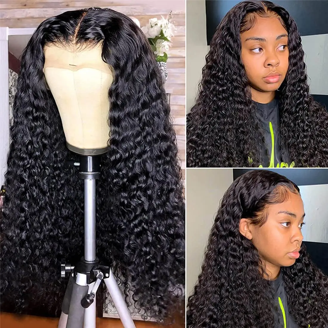 

Loose Deep Wave Lace Frontal Wig Remy Human Hair Wigs For Women Human Hair PrePlucked 13x6x1 250% 32Inch Deep Wave Brazilian Wig