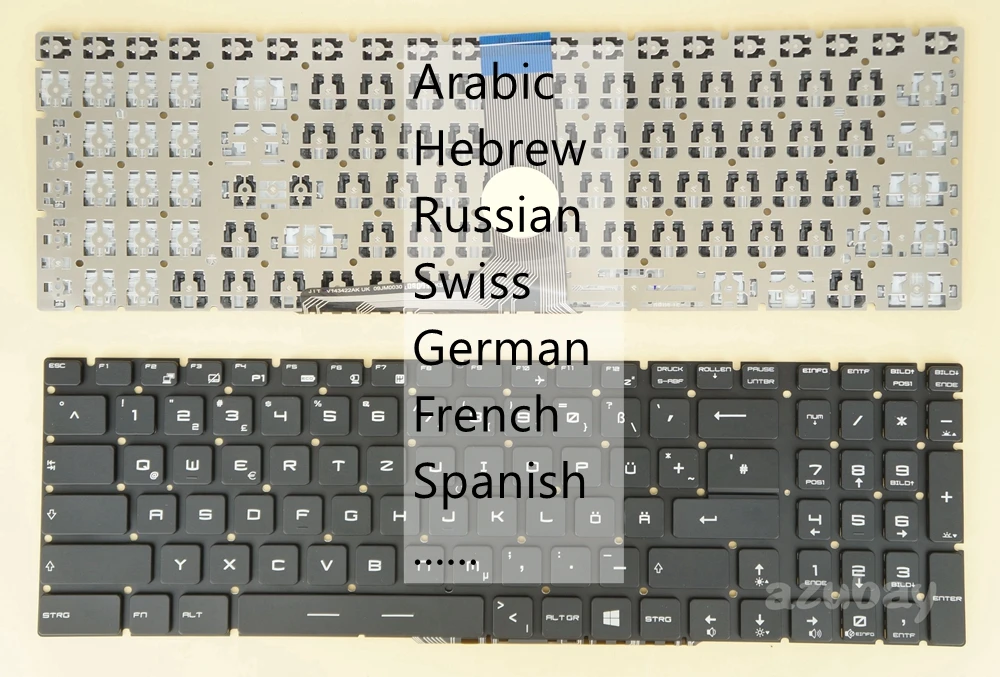 AR SW GR FR иврит RU испанская клавиатура для MSI V143422AK1 V143422BK1 V143422BK2 V143422CK2 V143422EK1 V143422FK1 DE HE