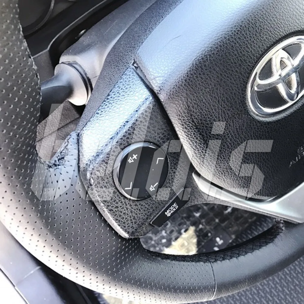 Braid steering wheel genuine leather Toyota Auris II 2012-2018G. A. (steering without factory skin black) # kt-0064 | Автомобили и