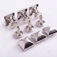 metal double cap rivets studs silver rivet studs leather rivets fastener snaps for leather craft clothes repair decoration