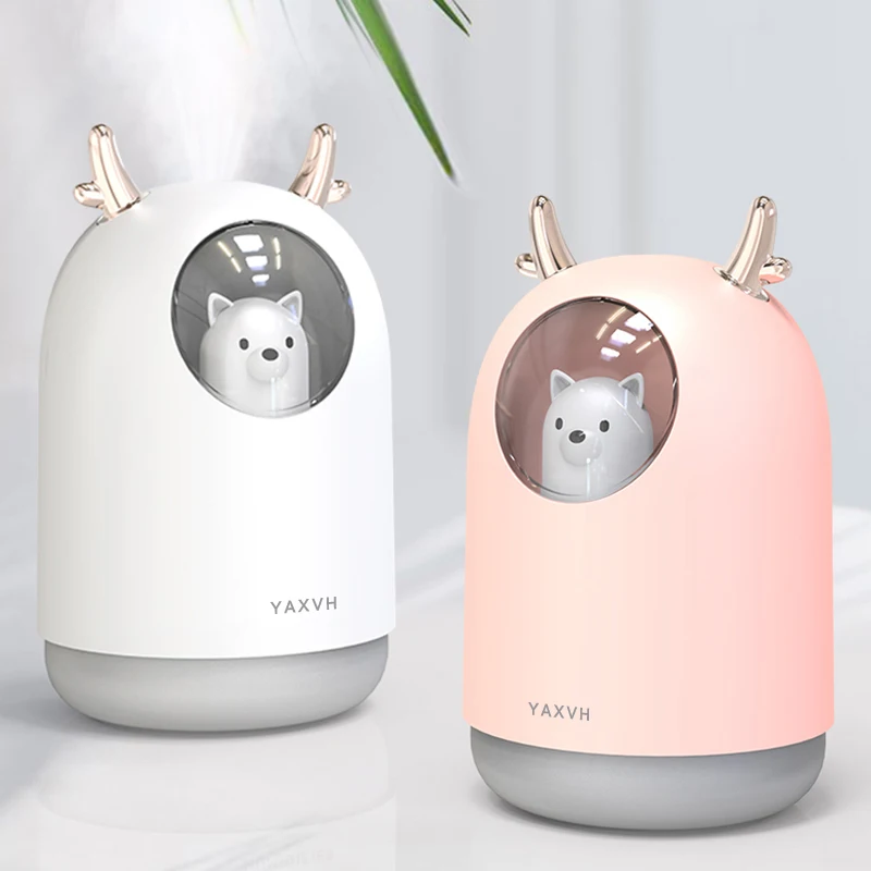 

YAXVH Humidifier Small Spray Mini USB Bear Cute Humidifier Dormitory Night Light