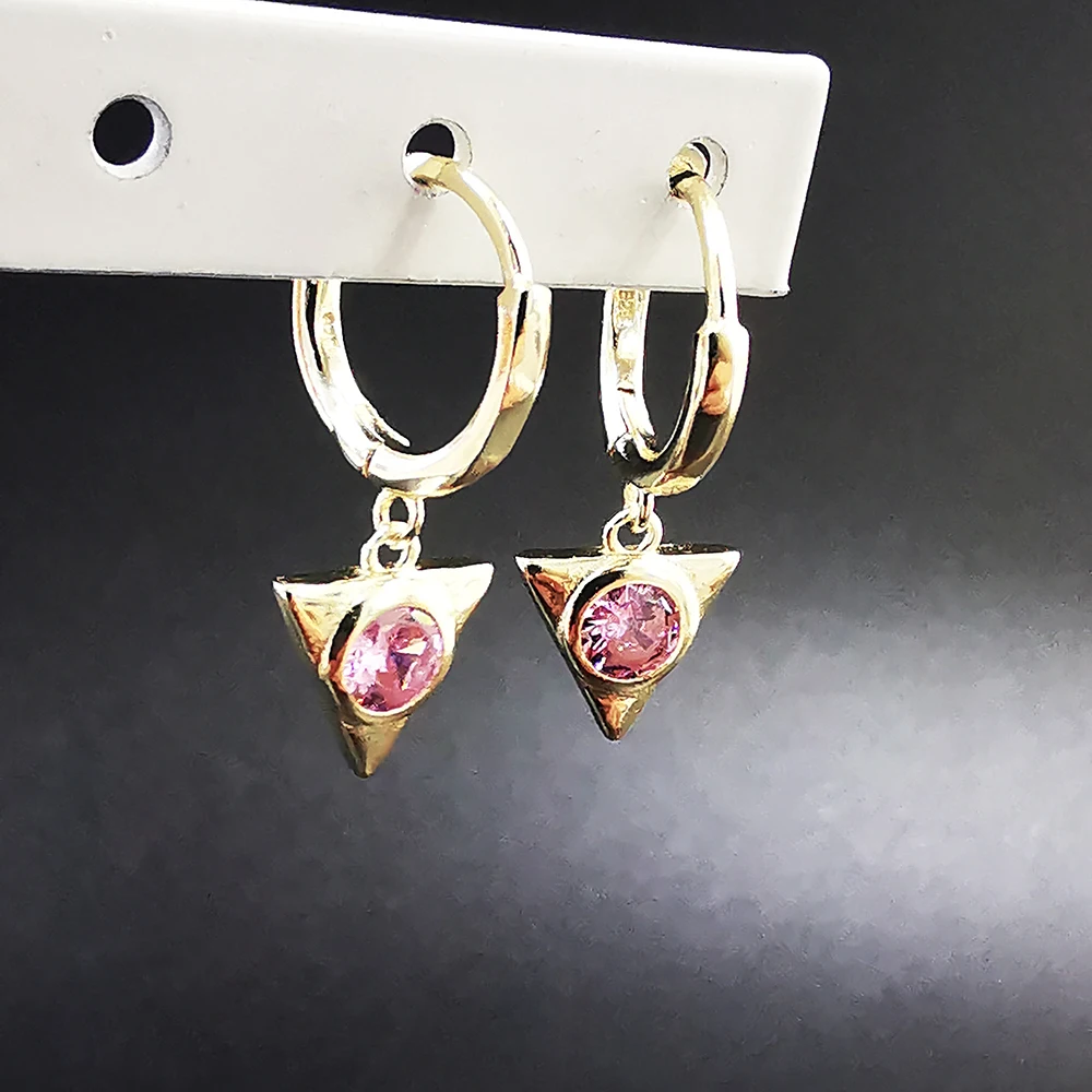 E103 Cholcus оригинальные серьги в форме треугольника для женщин серебро 925 ювелирные