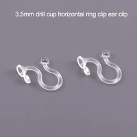 clear resin ear clip accessories painless u shaped drill cup no pierced ears female diy change ear clip converter artifact