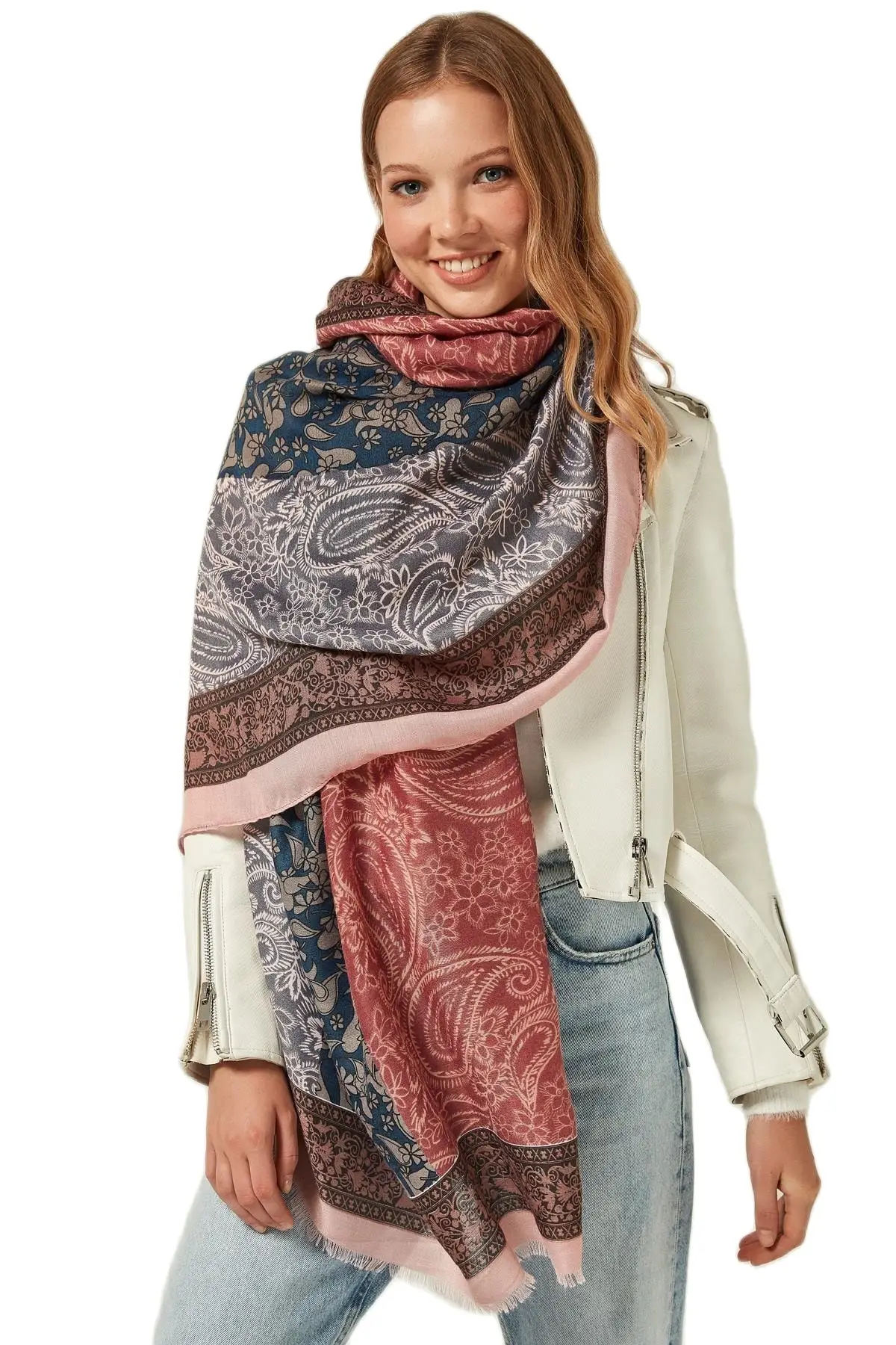 

Patterned Pink Shawl Scarf Shawl Special Women Dubai Islamic headscarf Muslim Woman Turkey Medina Shawl Patterns