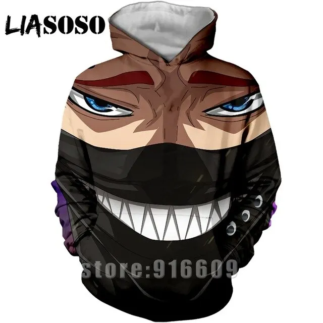

LIASOSO Black Clover Hoodies Men/Women Hoodie Sweatshirt Hoody Homme 3D Anime Thin Pullovers Streetwear Harajuku Hoodies Outwear