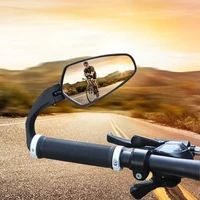 bicycle rear view mirror bike cycling wide range back sight reflector adjustable left right mirror scratch resistant glass lens