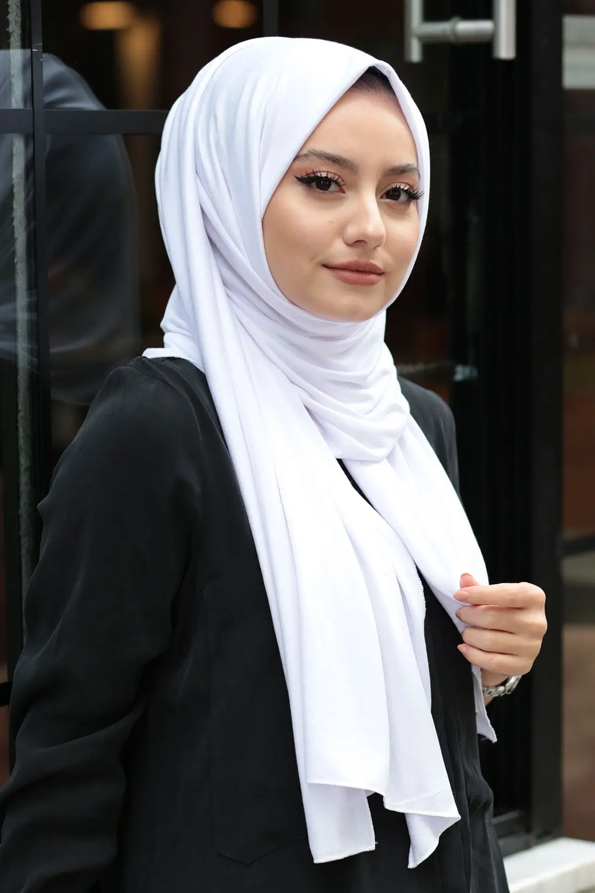 

2021 Muslim Islamic Hijab Scarf Women Solid Color Four Season Soft Long Shawls and Wraps Head Scarves Bandana Ladies Hijabs
