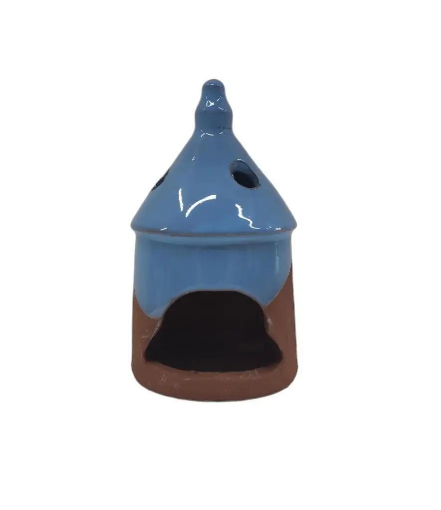 

Earth Handmade Decorative Blue Glazed Incense burners
