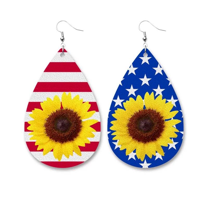 

New 4 Th of July Earrings Wholesale Sunflower Earrings For Women 2021