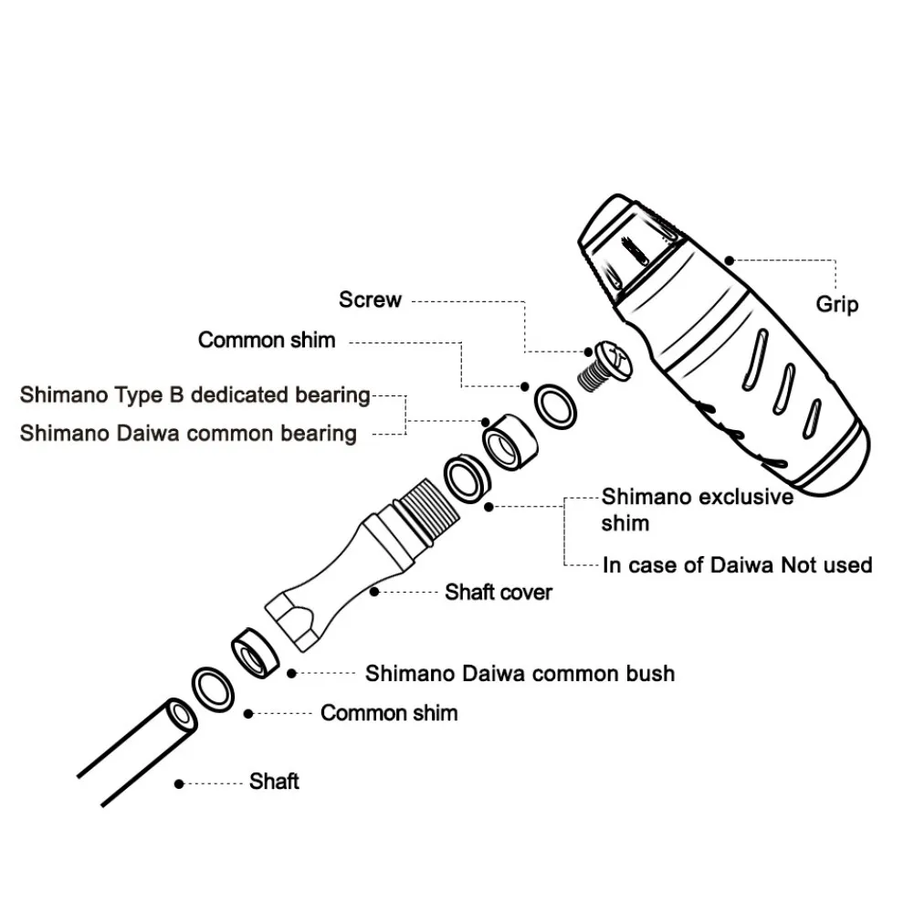 SANLIKE авиационная алюминиевая рыболовная ручка подходит для Shimano B & Daiwa L