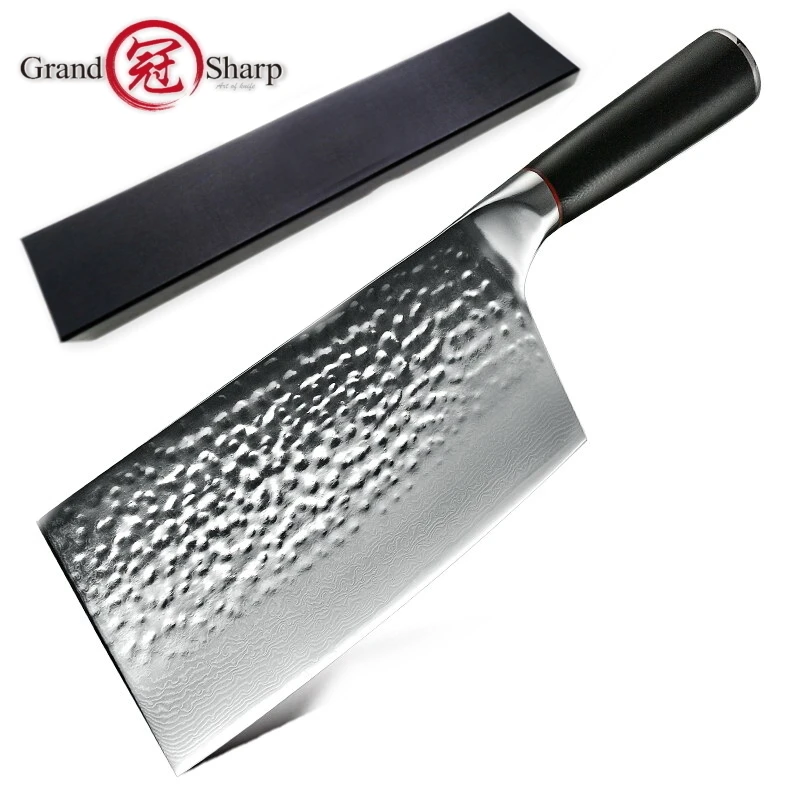 

7 Inch Damascus Kitchen Knife High Carbon Stainless Steel Chef Knives Vegetable Cutter Meat Cleaver Kitchen Chopping Tools NEW