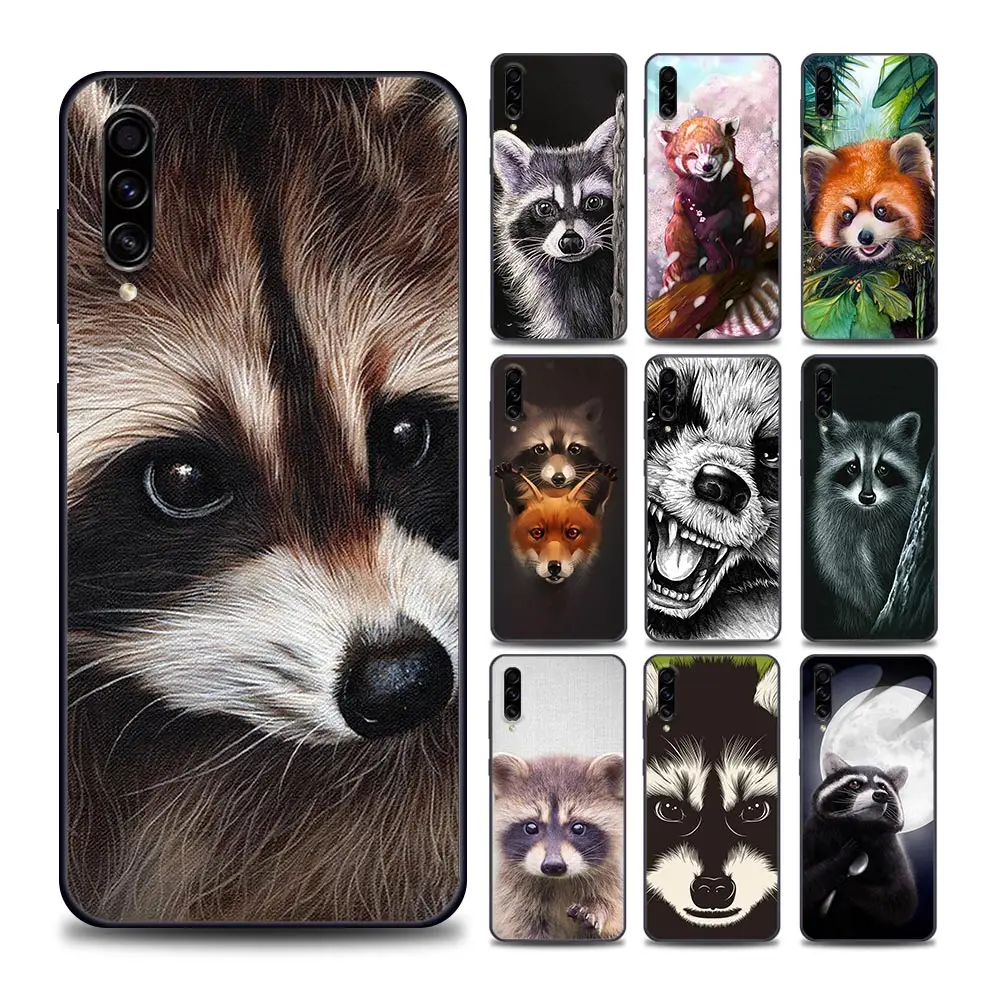 

Raccoon Animal Phone Case for Samsung A7 A9 A10 A20 A30 A40 A50 A60 A70 A80 A90 5G Soft Silicone Cover Coque