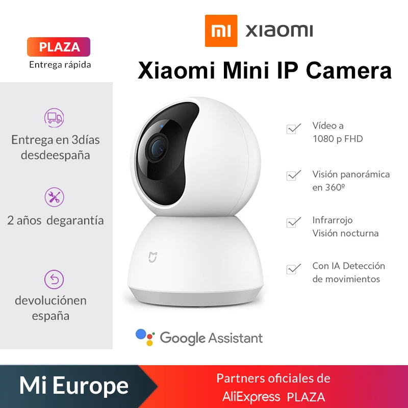 Мини IP камера Xiaomi Mijia Wi Fi 1080P HD инфракрасное ночное видение 360 градусов