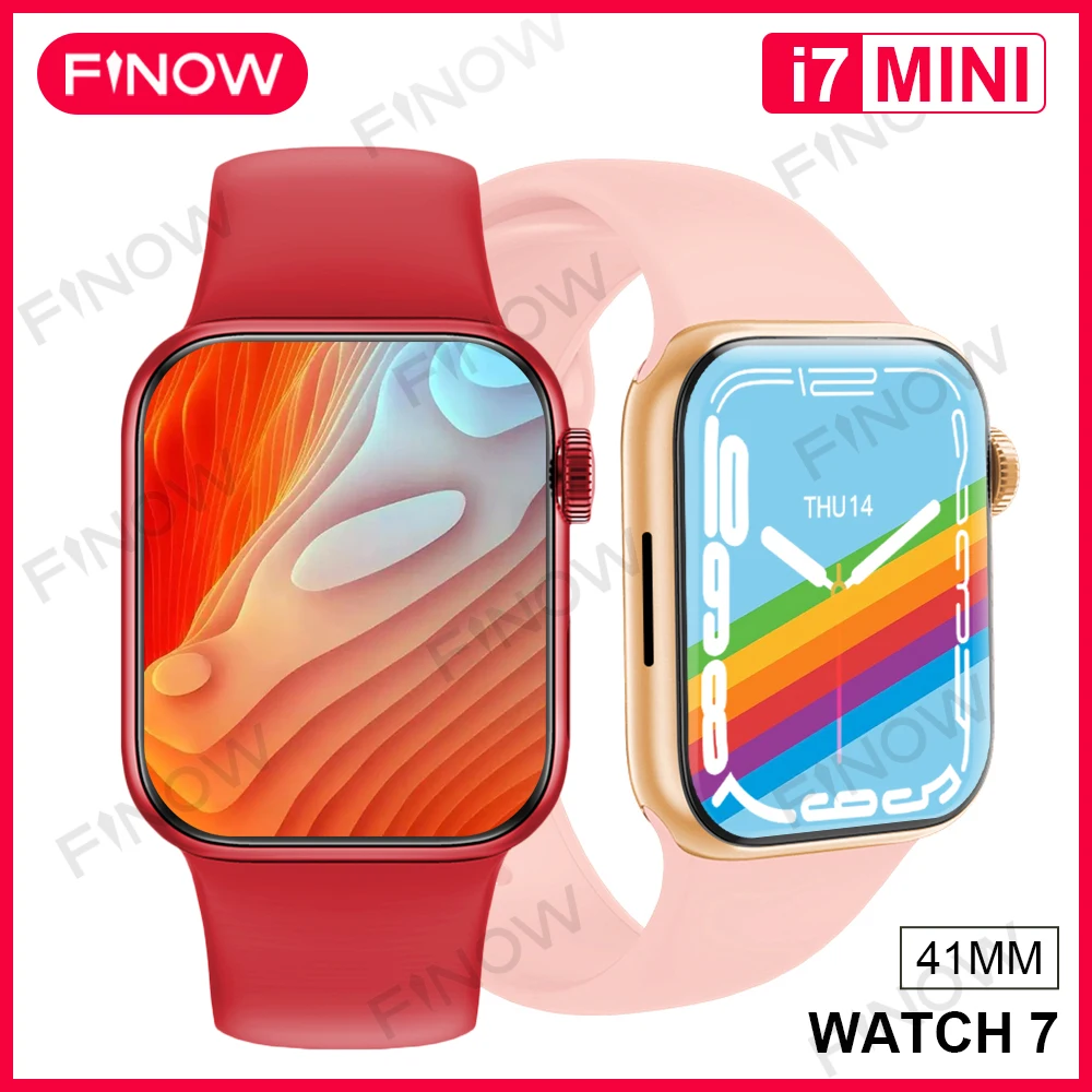 

2022 Finow i7 Mini 41mm Smart Watch 7 Bluetooth Call Sleep Monitoring Heart Rate Reloj Inteligente Mujer Smartwatch PK W27 Pro
