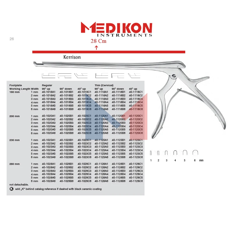 

German Laminectomy Rongeurs Kerrison Orthopedic Bone Spine Lumber Neurosurgery Neurosurgical Hospital Clinic Forceps Scissors