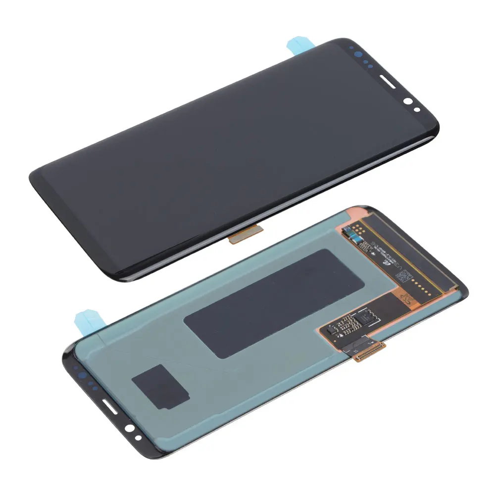 100% OEM Super AMOLED для Samsung Galaxy S8 сенсорный ЖК экран amoled дигитайзер в сборе сменная рамка