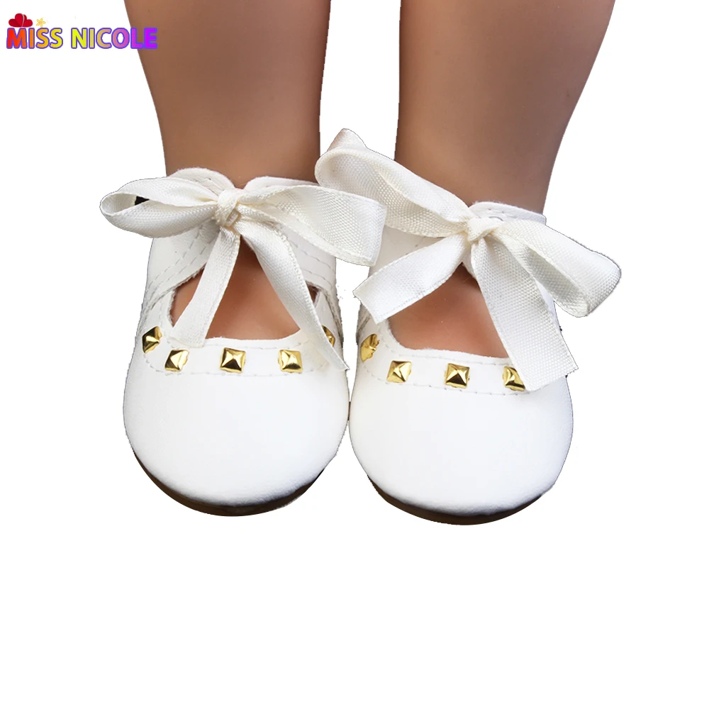 7.5cm Doll Shoes New Fashion Week Exquisite Leather Toy Shoes Mini Lace-up Shoes For 18 Inch Girl Doll Cute Shoes