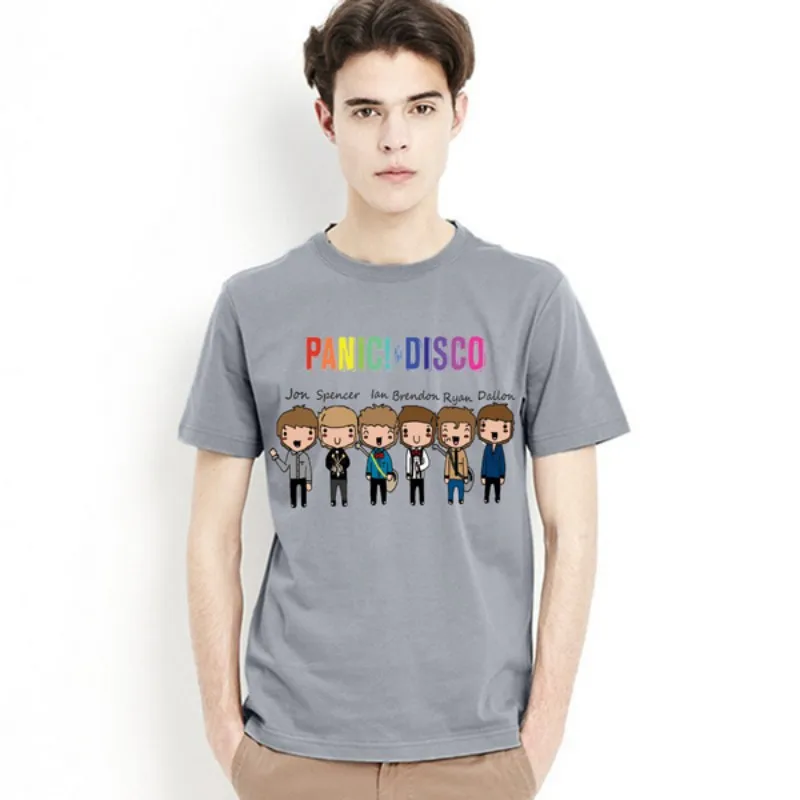 

Hot Sale Fashion Men's T-Shirt men Summer T-shirt printed Panic ! At The Disco men's T-shirt