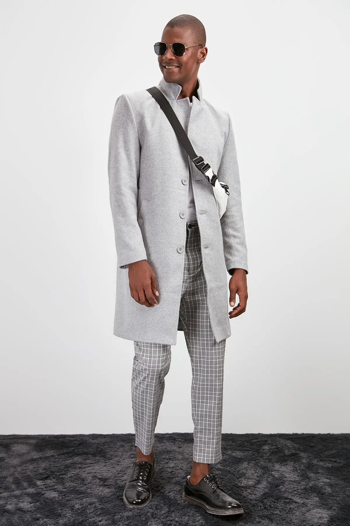 Трендовое Мужское пальто на пуговицах TMNAW20KB0003|Мужские куртки| |