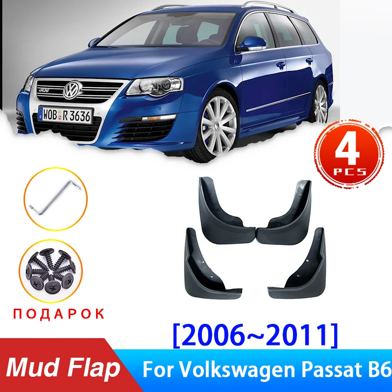 

4x For Volkswagen Passat VW B6 2006~2011 2007 2010 Mud Front Rear Anti-splash Upgrade Mudguards Fender Mudflap Car Accessories