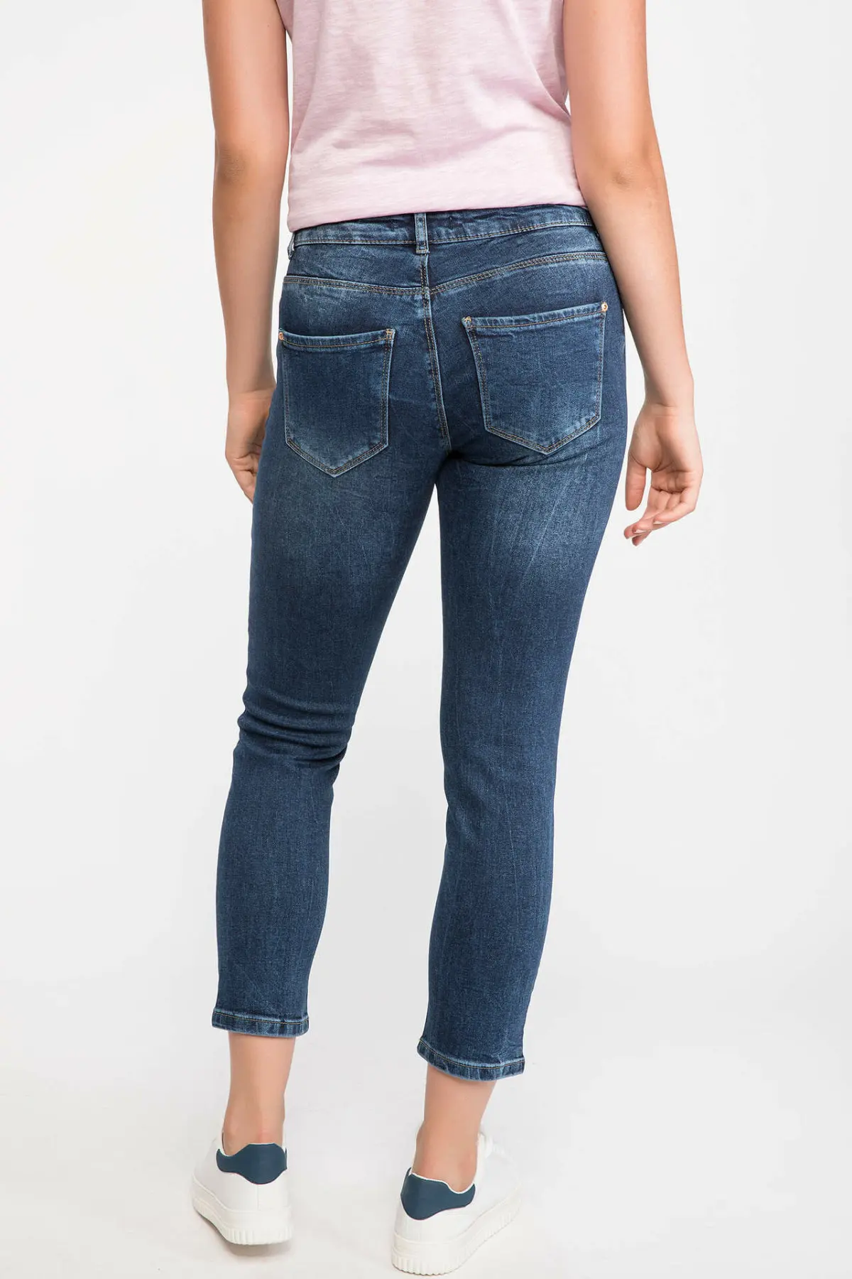 Женские джинсы скинни DeFacto темно синие со средней талией Trousers H1840AZ18AU| |