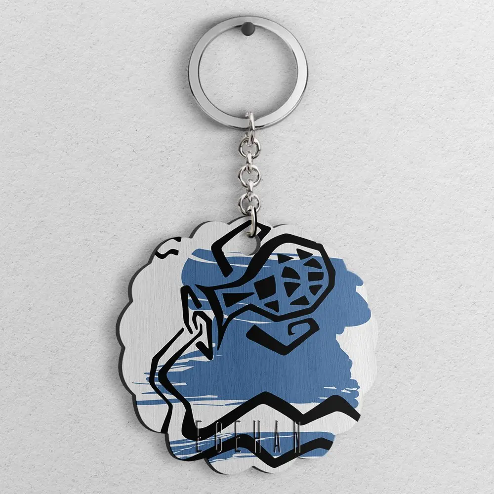 

Деревянный брелок для ключей, модель 3